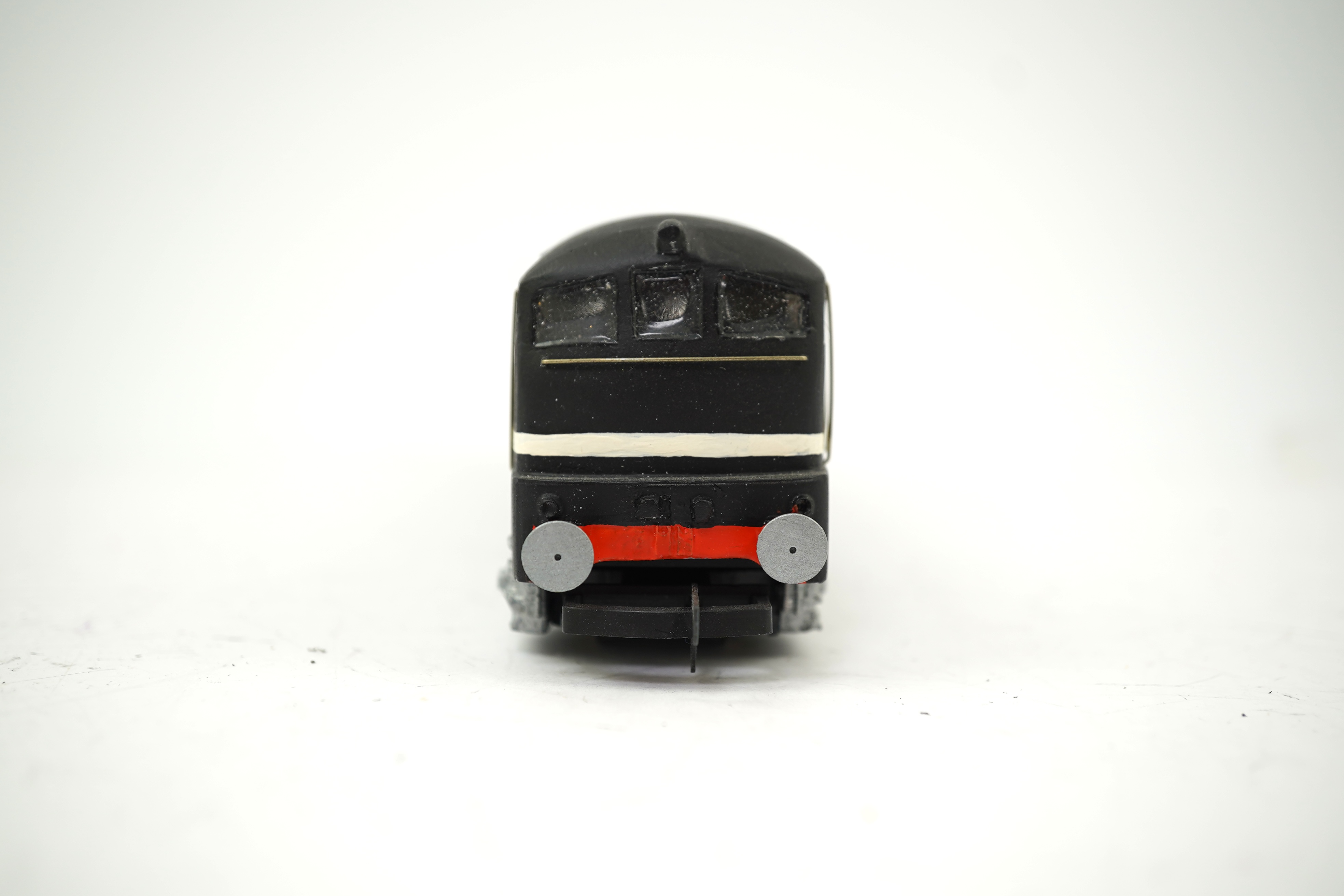 Two 00 gauge plasticard and brass, etc. kit built GWR rail motors; No.74 and No.89, constructed, painted and lined to a high standard, together with a BR turbine electric Co-Co locomotive, 18100, constructed using plasti